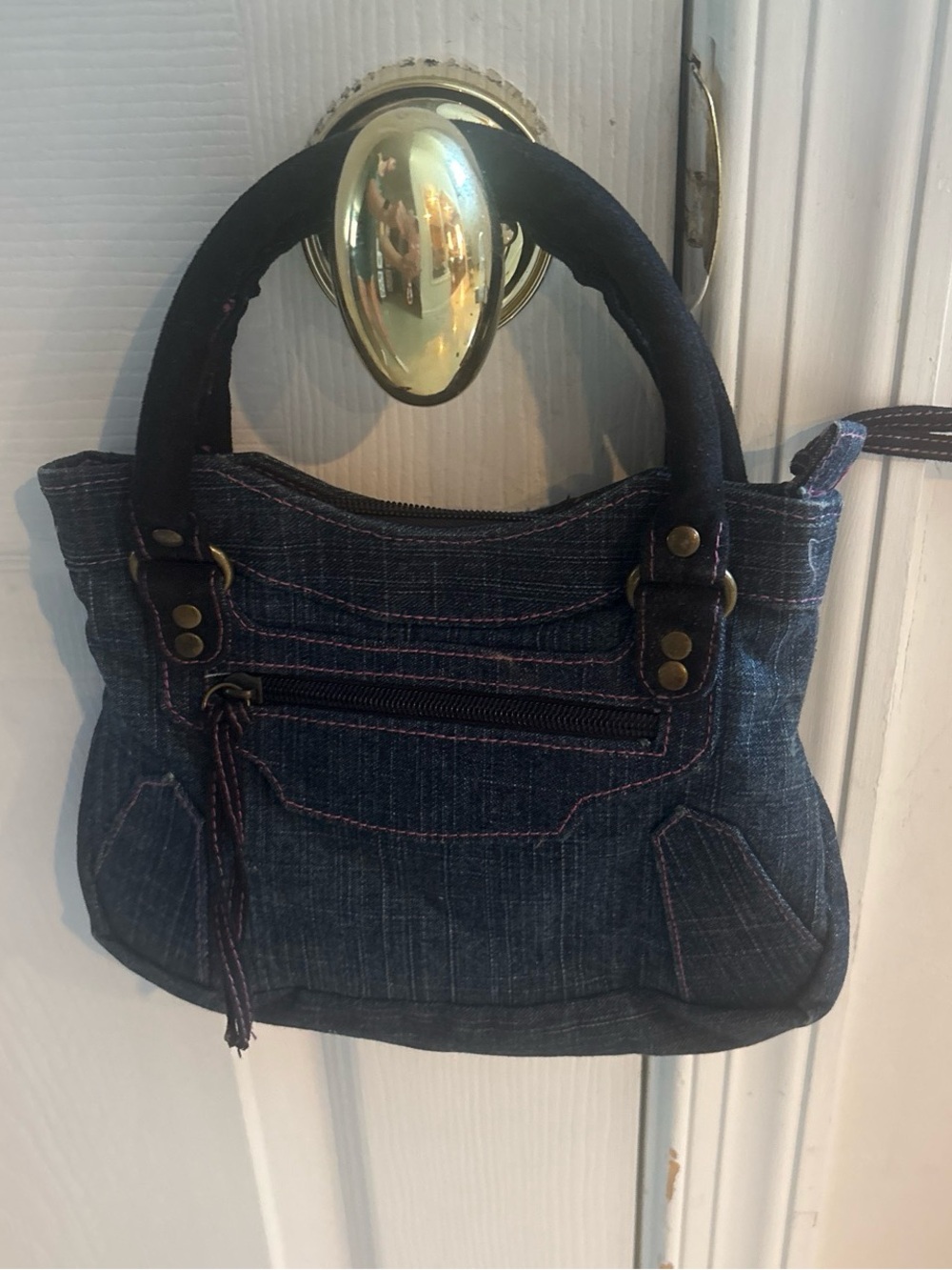 Vintage Y2K Rare Dark Blue Denim mini purse